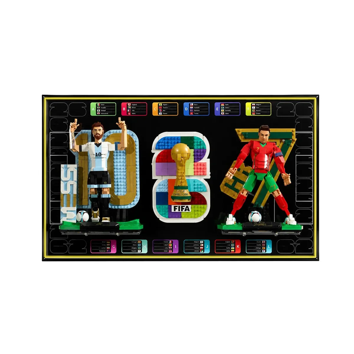 Cadre d'exposition premium pour LEGO® fifa world cup™ 2026 - messi & ronaldo (43032) - Détail exposition 5