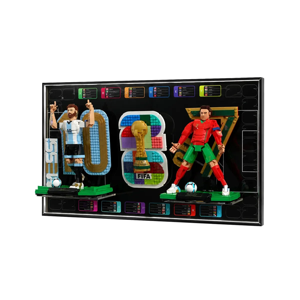 Cadre d'exposition premium pour LEGO® fifa world cup™ 2026 - messi & ronaldo (43032) - Détail exposition 6