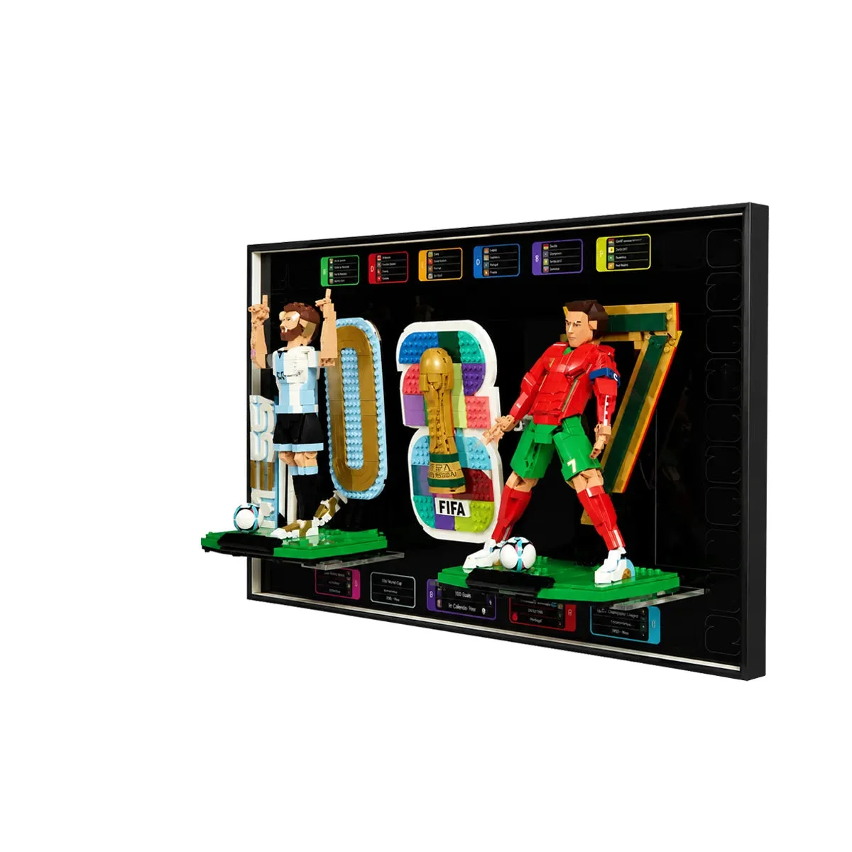 Cadre d'exposition premium pour LEGO® fifa world cup™ 2026 - messi & ronaldo (43032) - Détail exposition 7