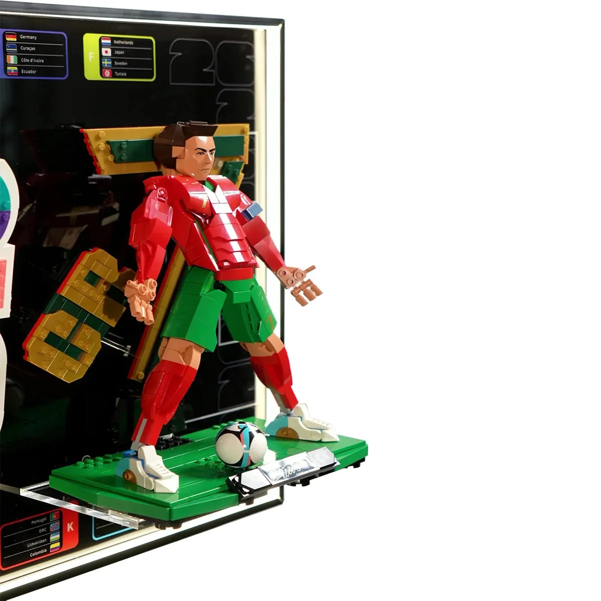Cadre d'exposition premium pour LEGO® fifa world cup™ 2026 - messi & ronaldo (43032) - Détail exposition 10