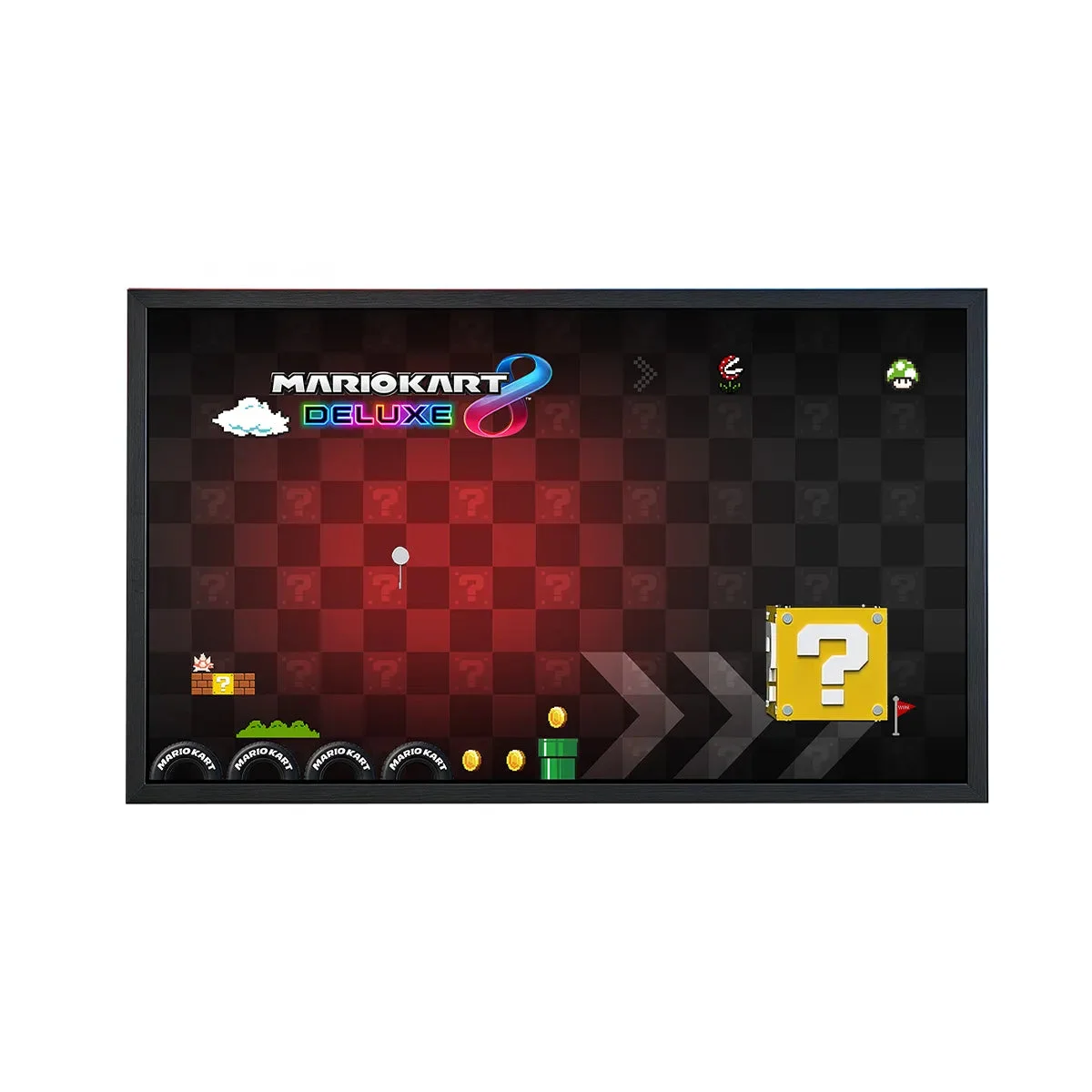 Premium Wall Display Frame for LEGO® Mario Kart™ – Mario & Standard Kart (72037) - Détail exposition 3