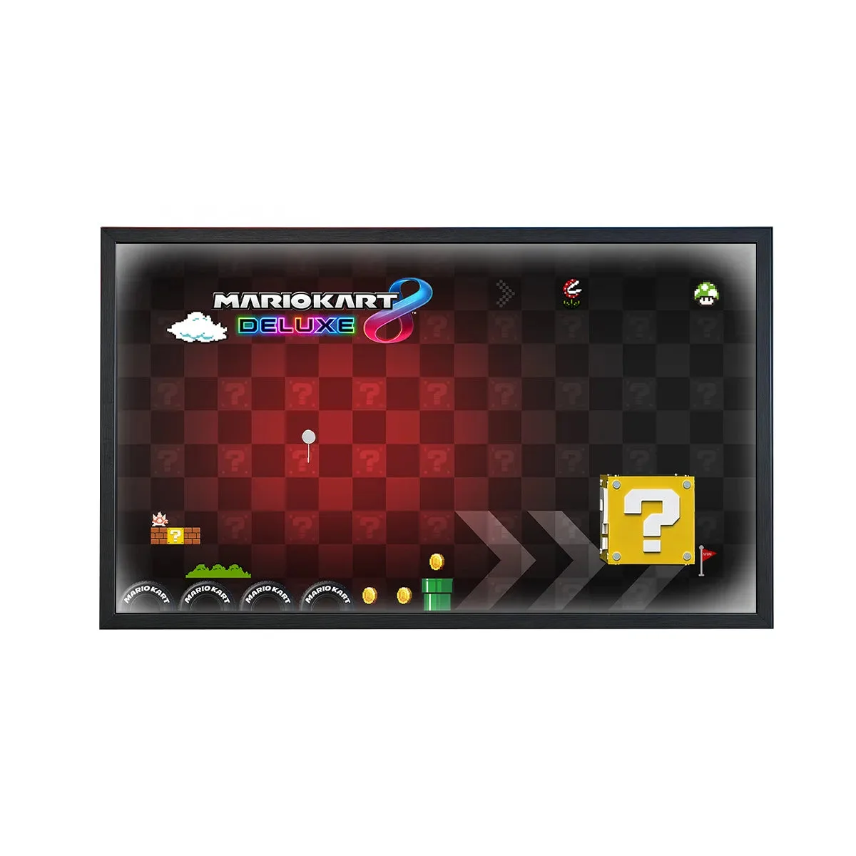 Premium Wall Display Frame for LEGO® Mario Kart™ – Mario & Standard Kart (72037) - Détail exposition 5
