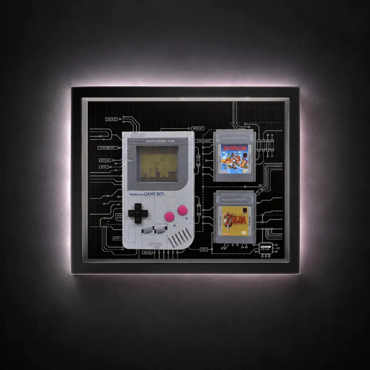 Marco de Pared Premium para Game Boy & Cartuchos (72046) - Détail exposition 2