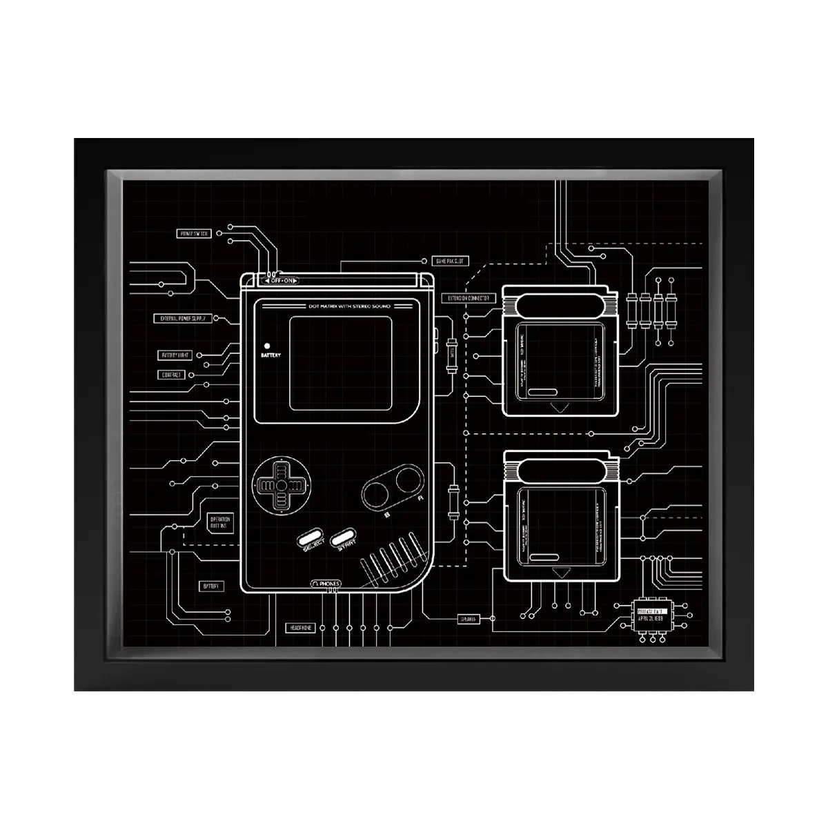 Marco de Pared Premium para Game Boy & Cartuchos (72046) - Détail exposition 6