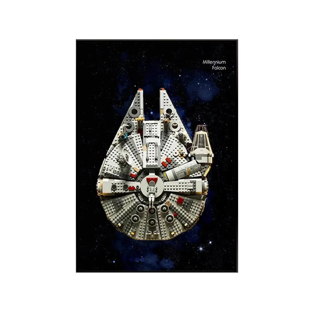 Premium Wandvitrine voor LEGO® Star Wars™ Millennium Falcon (75257) - Hyperspace Rush - Détail exposition 6