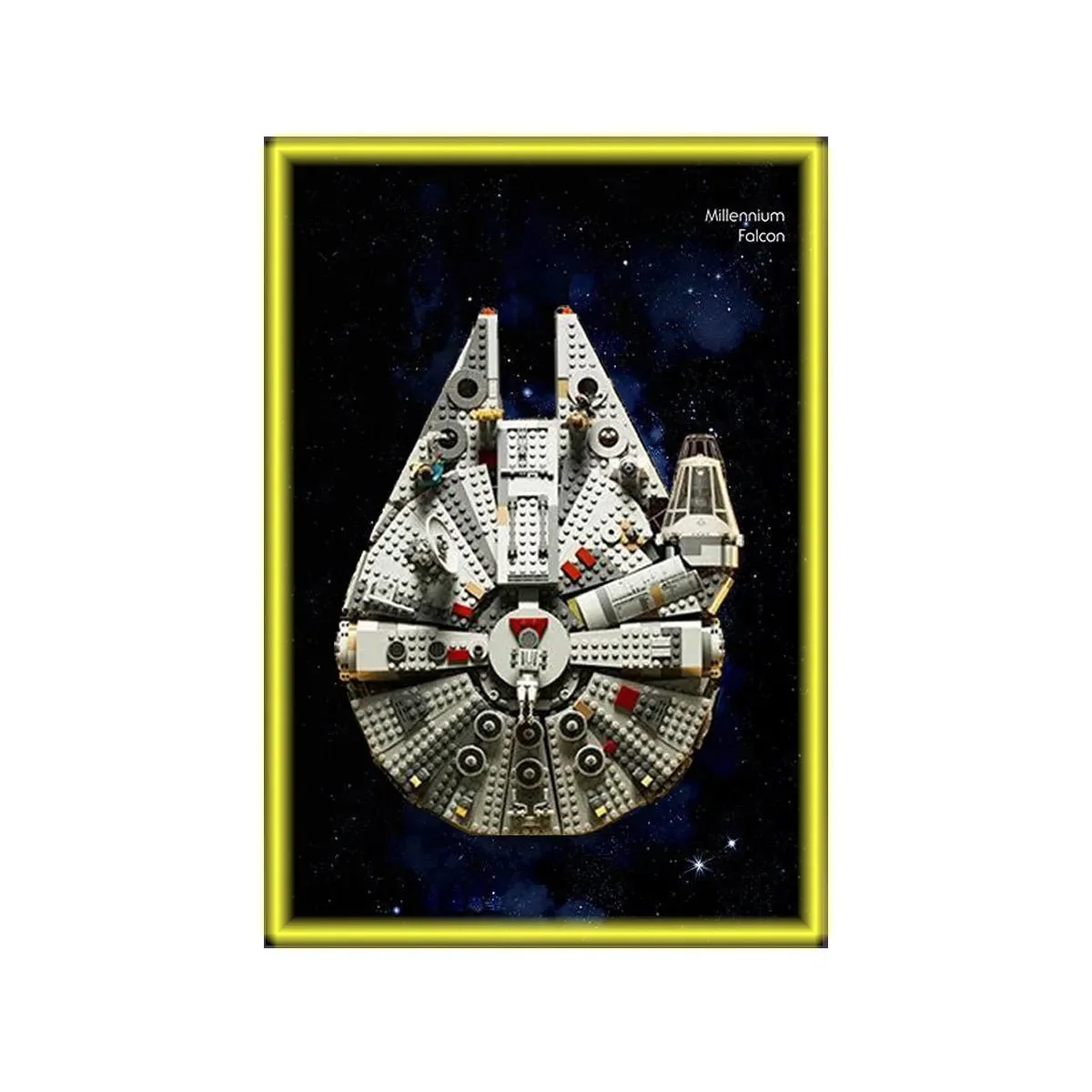 Premium Wandvitrine voor LEGO® Star Wars™ Millennium Falcon (75257) - Hyperspace Rush - Détail exposition 8