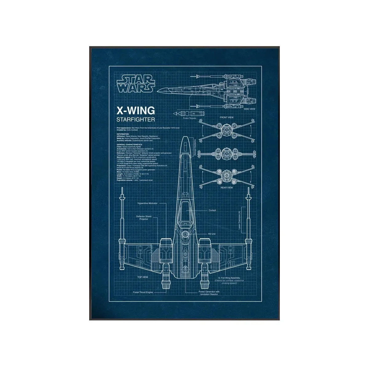 Premium Wandvitrine voor LEGO® Star Wars™ T-65 X-Wing Starfighter™ (75355) - Détail exposition 5