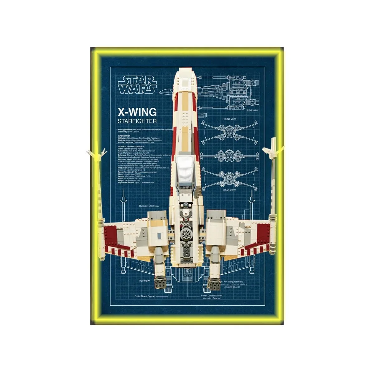 Premium Wandvitrine voor LEGO® Star Wars™ T-65 X-Wing Starfighter™ (75355) - Détail exposition 6