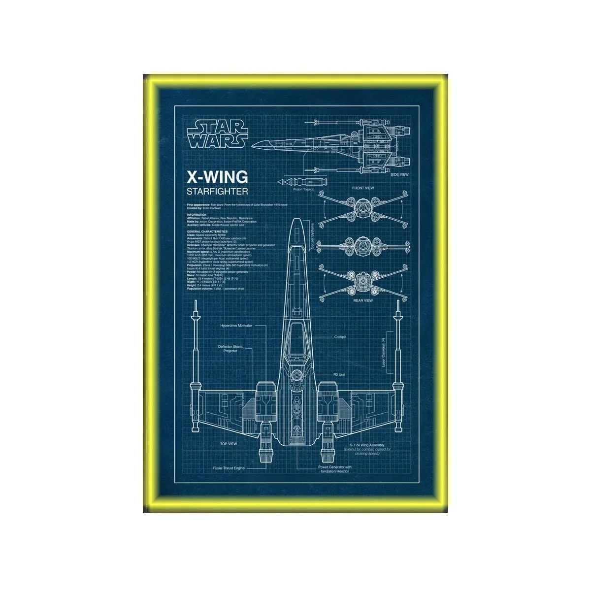 Premium Wandvitrine voor LEGO® Star Wars™ T-65 X-Wing Starfighter™ (75355) - Détail exposition 7