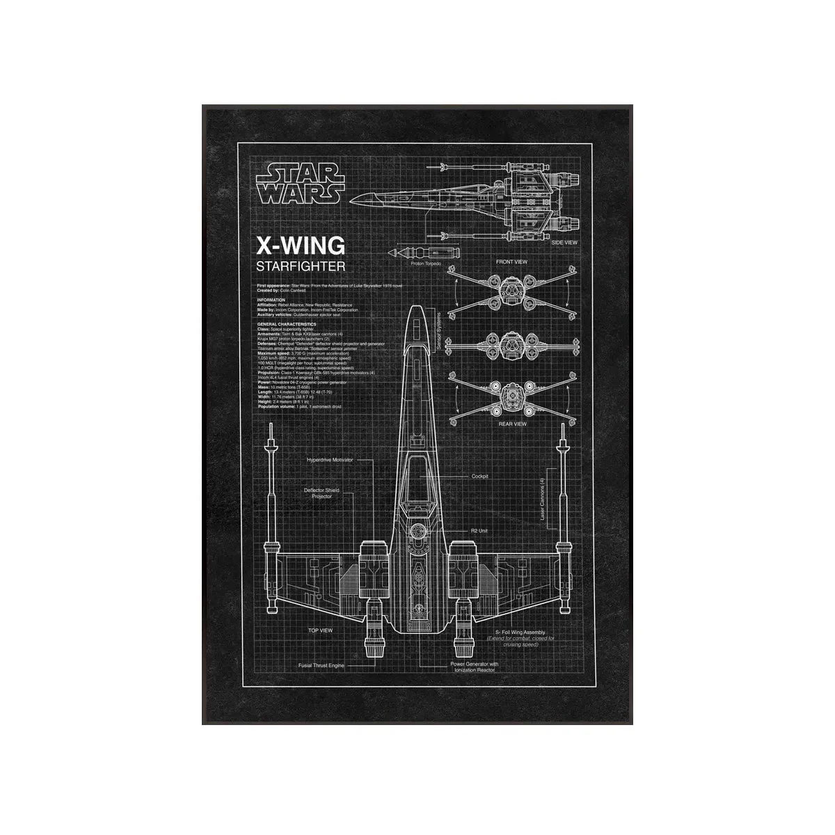Premium Wandvitrine voor LEGO® Star Wars™ T-65 X-Wing Starfighter™ (75355) - Détail exposition 9