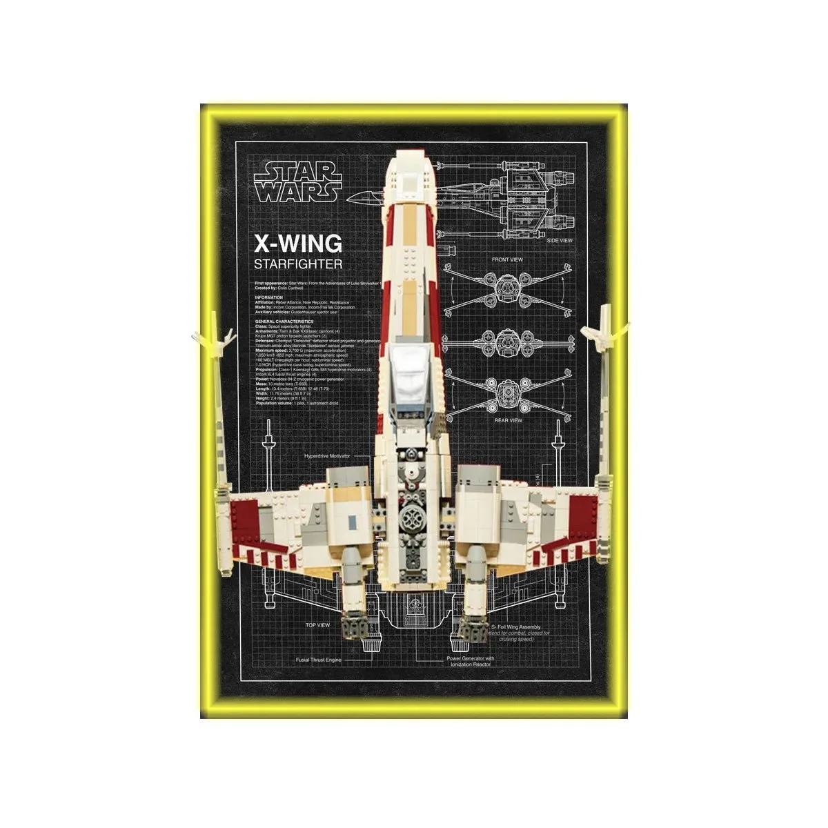 Premium Wandvitrine voor LEGO® Star Wars™ T-65 X-Wing Starfighter™ (75355) - Détail exposition 10