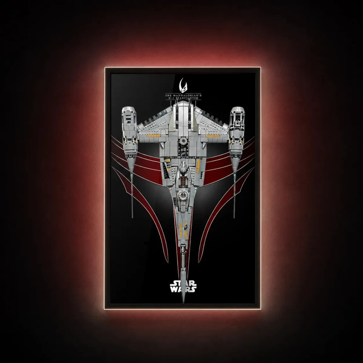 Cornice da Parete Premium per LEGO® Star Wars™ The Mandalorian's N-1 Starfighter (75442) - Détail exposition 2