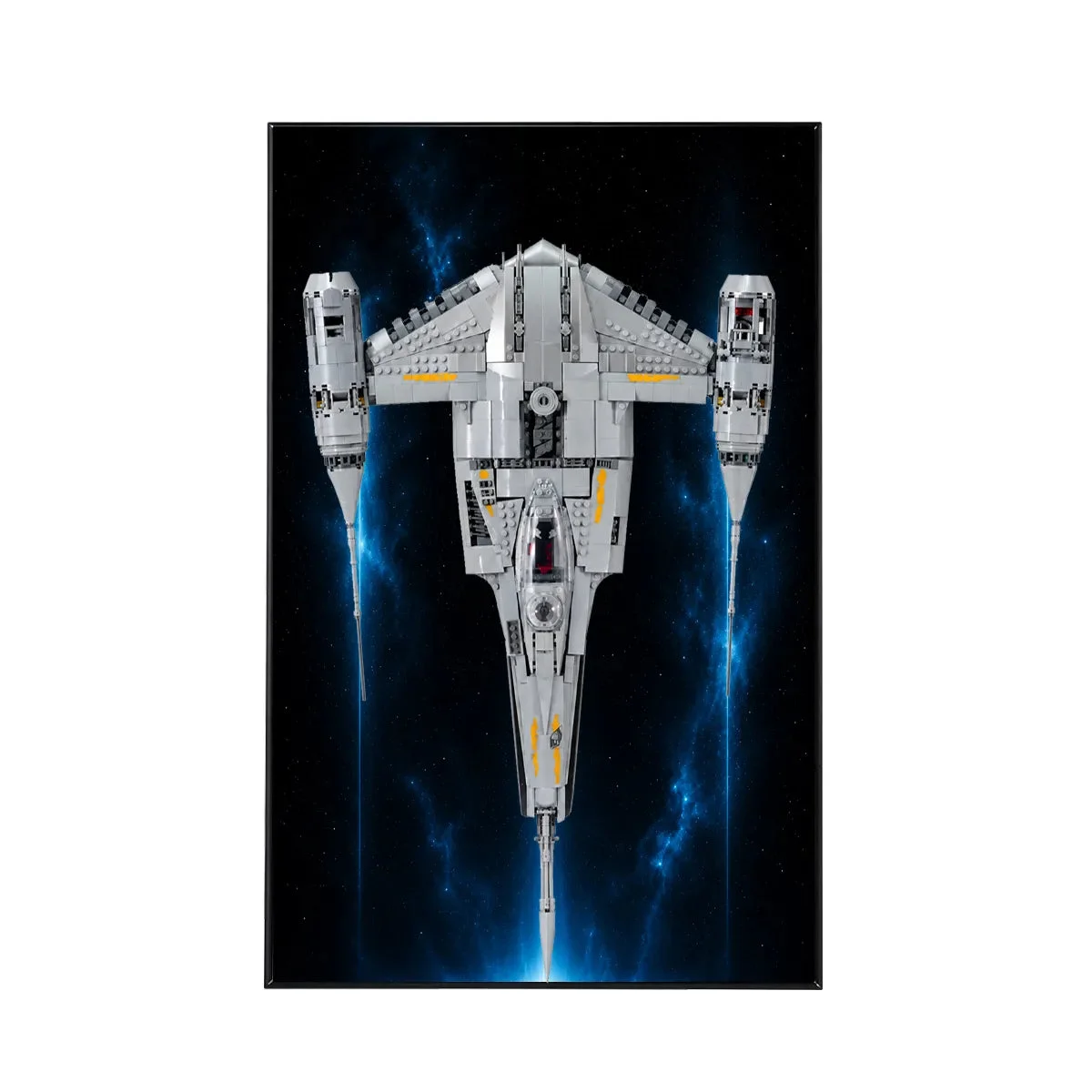 Cornice da Parete Premium per LEGO® Star Wars™ The Mandalorian's N-1 Starfighter (75442) - Détail exposition 16