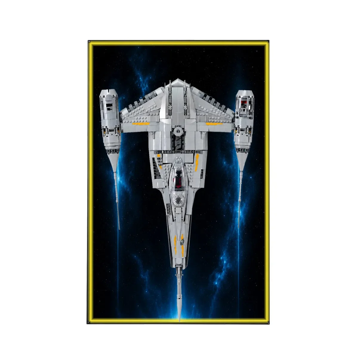 Cornice da Parete Premium per LEGO® Star Wars™ The Mandalorian's N-1 Starfighter (75442) - Détail exposition 18