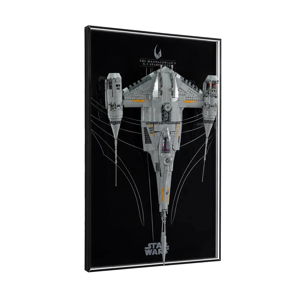 Cornice da Parete Premium per LEGO® Star Wars™ The Mandalorian's N-1 Starfighter (75442) - Détail exposition 6